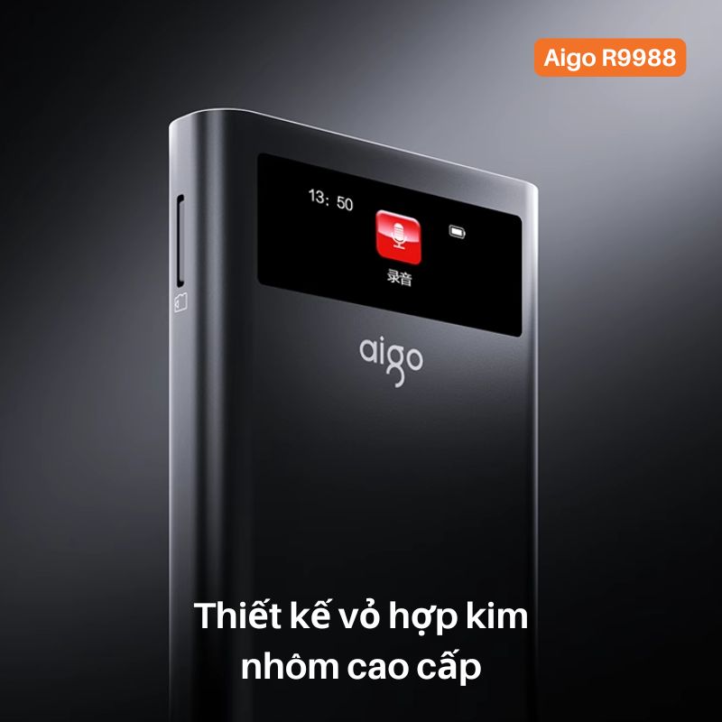 Máy ghi âm Aigo R9988  ghi âm 30 ngày - Lọc âm siêu tốt - Bảo mật File an toàn