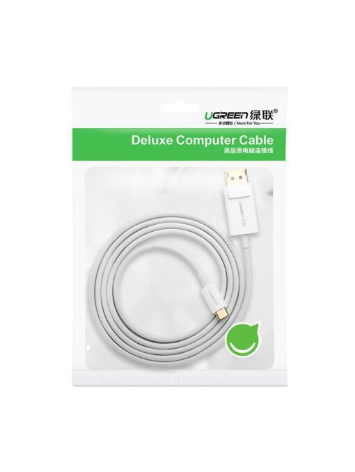 Cáp chuyển đổi Type C sang DisplayPort UGREEN 40420 Trắng– 4k 3840x2160x30Hz