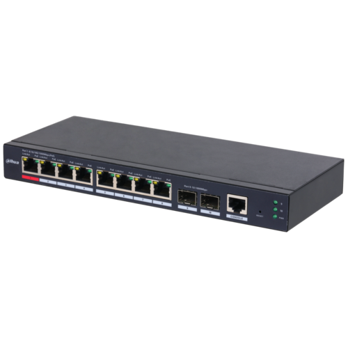 Switch PoE DAHUA DH-S4210-8GT-110 (8 PoE Gigabit, 2 SFP, 110W)