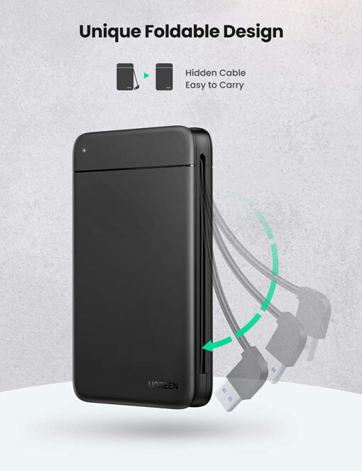 Hộp đựng ổ cứng 2,5inch SATA USB type-C Hỗ trợ 6TB Chính hãng Ugreen 50743 cao cấp