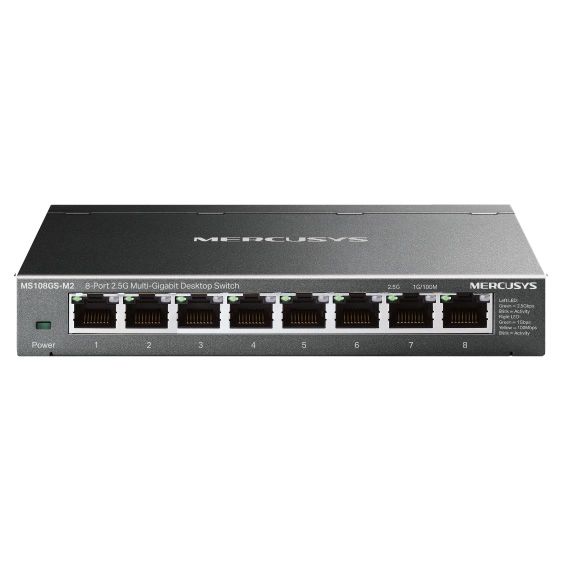 Switch chia mạng Mercusys MS108GS-M2 (8 cổng 2.5G, vỏ sắt)