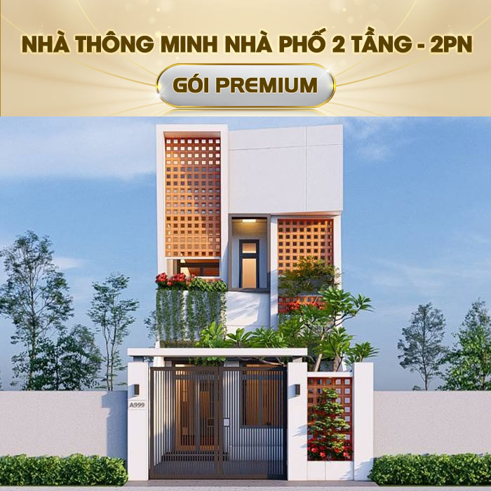 Nhà thông minh Hunonic cho Nhà phố 2 tầng 2PN – Gói Premium