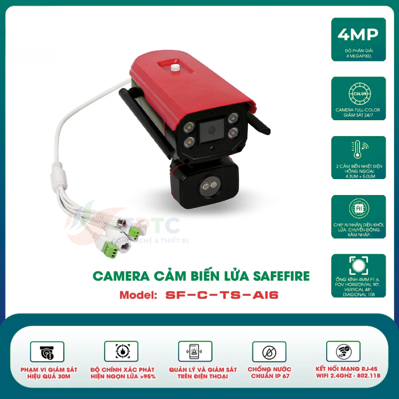 CAMERA CẢM BIẾN LỬA SAFEFIRE MODEL: SF-C-TS-AI6