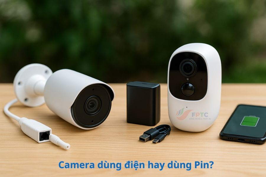 Camera dùng điện trực tiếp hay pin? – Lựa chọn nguồn năng lượng cho camera an ninh