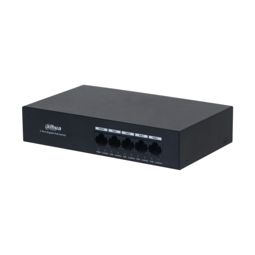 Switch PoE DAHUA DH-PFS3005-4GT-36 (4 PoE Gigabit, 1 uplink Gigabit, 36W)