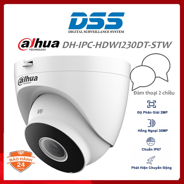 Trọn bộ  Camera DAHUA trong nhà - Đàm thoại 2 chiều HDW1230DT