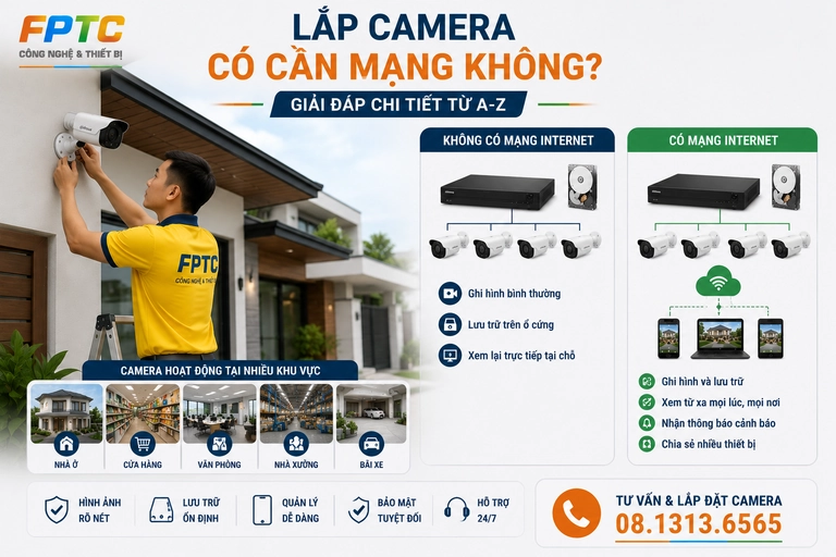 Lắp Camera Có Cần Mạng Không? Giải Đáp Chi Tiết Từ A-Z