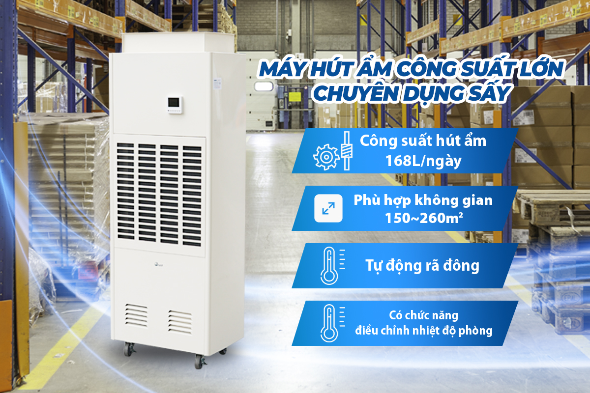 Máy hút ẩm công nghiệp FUJIE ETD7S chuyên dụng cho mục đích sấy