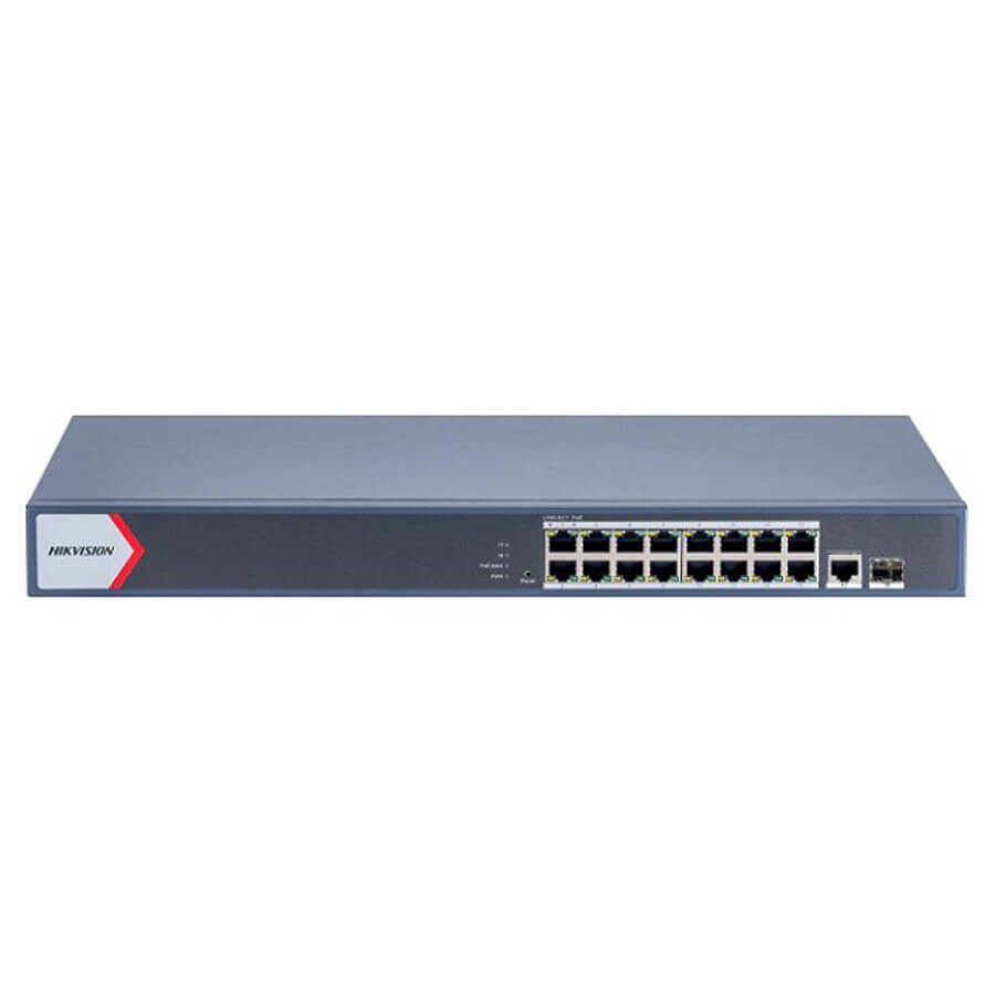 Switch PoE 16 cổng Hikvision DS-3E1518P-EI(O-STD)