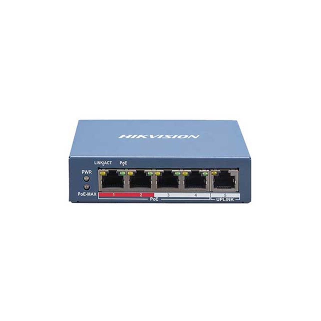 Switch cấp nguồn Poe camera 4 port Hikvision DS-SW1105POE-EI