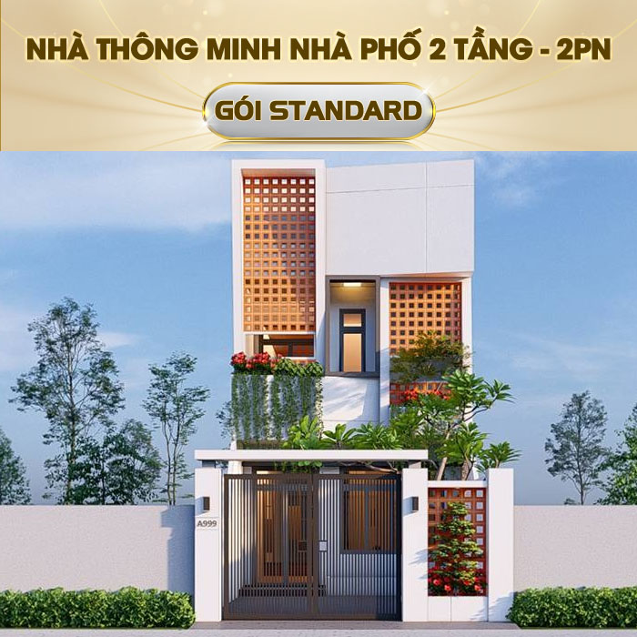 Nhà thông minh Hunonic cho Nhà phố 2 tầng 2PN – Gói Standard