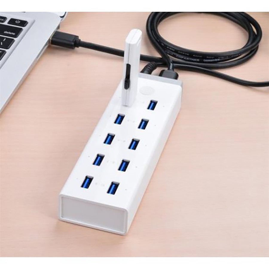 Hub đa chức năng 10 cổng USB 3.0 Ugreen 20297 kèm sạc điện thoại, máy tính bảng...