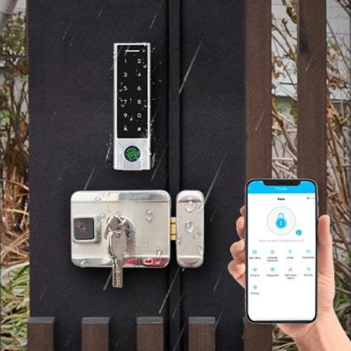 Bộ khóa cổng vân tay inox thông minh FC-SLIHF3-BLE ( HF3 – BLUETOOTH TTLOCK) Màu Bạc