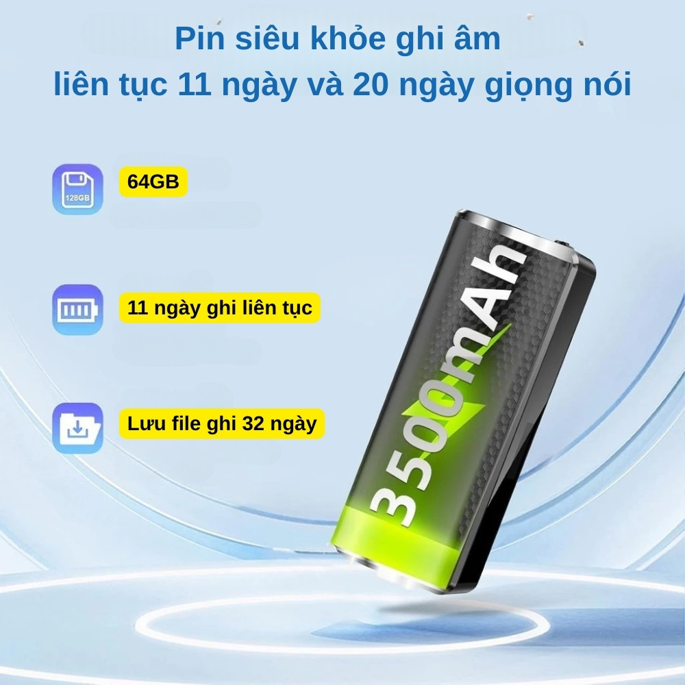 Bút ghi âm PQ8 từ tính Mạnh - Ghi âm rõ nét, lọc nhiễu âm Tốt
