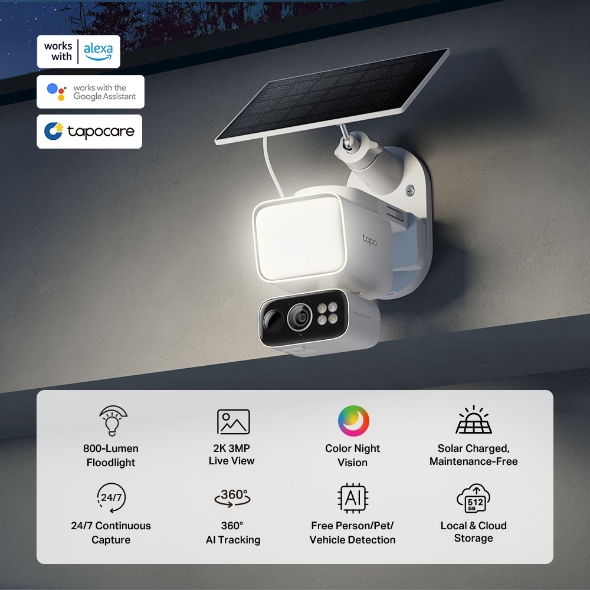 Bộ Camera Wi-Fi/4G Năng Lượng Mặt Trời Tapo C615F Kit 3MP