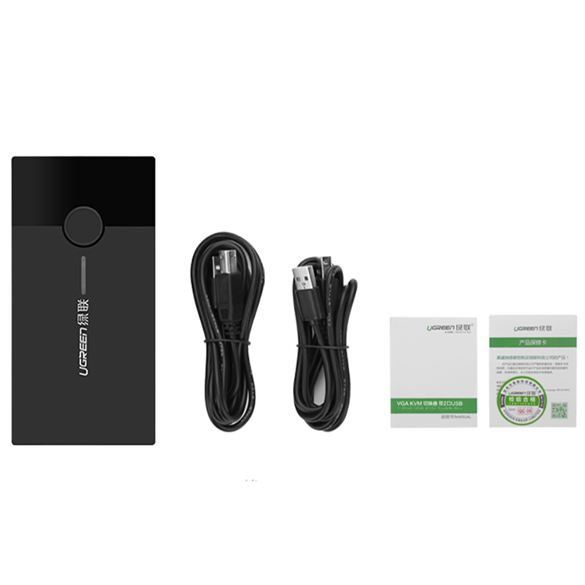 Bộ chuyển tín hiệu 2 CPU dùng 1 Màn hình KVM Switch USB Chính hãng Ugreen 30357