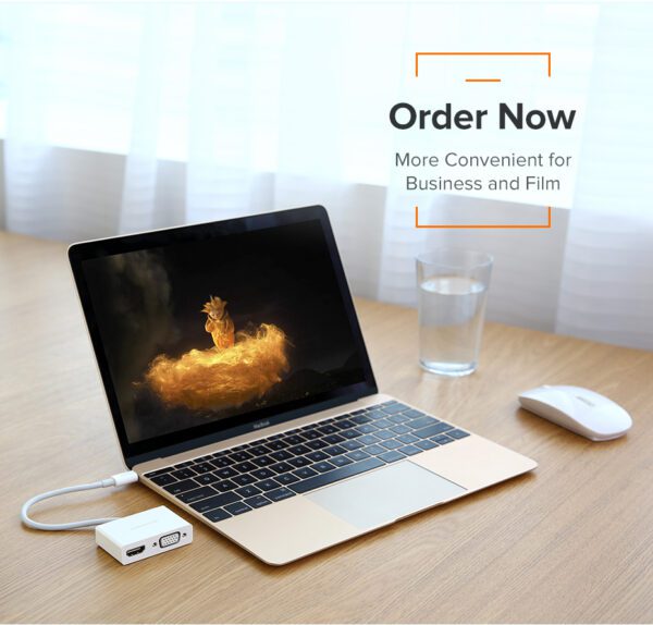 Bộ chuyển đổi Type C sang HDMI và VGA UGREEN MM123