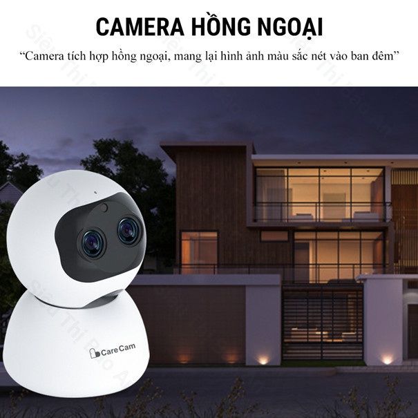 Camera wifi trong nhà xoay 360 độ CARECAM Zoom 10X SM400-CT