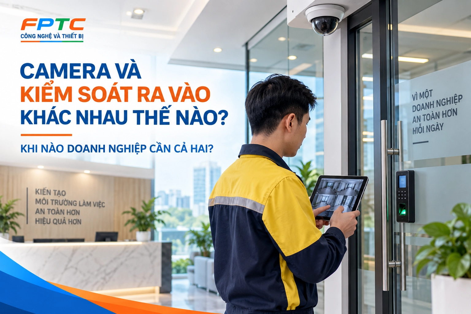 Camera và kiểm soát ra vào khác nhau thế nào? Khi nào doanh nghiệp cần cả hai?