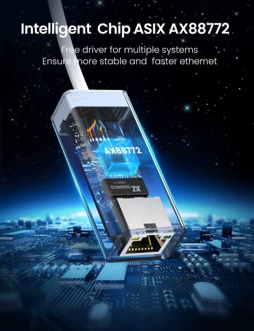 Bộ chuyển đổi USB 2.0 sang LAN 10/100 Mbps CR110 20254 Màu Đen
