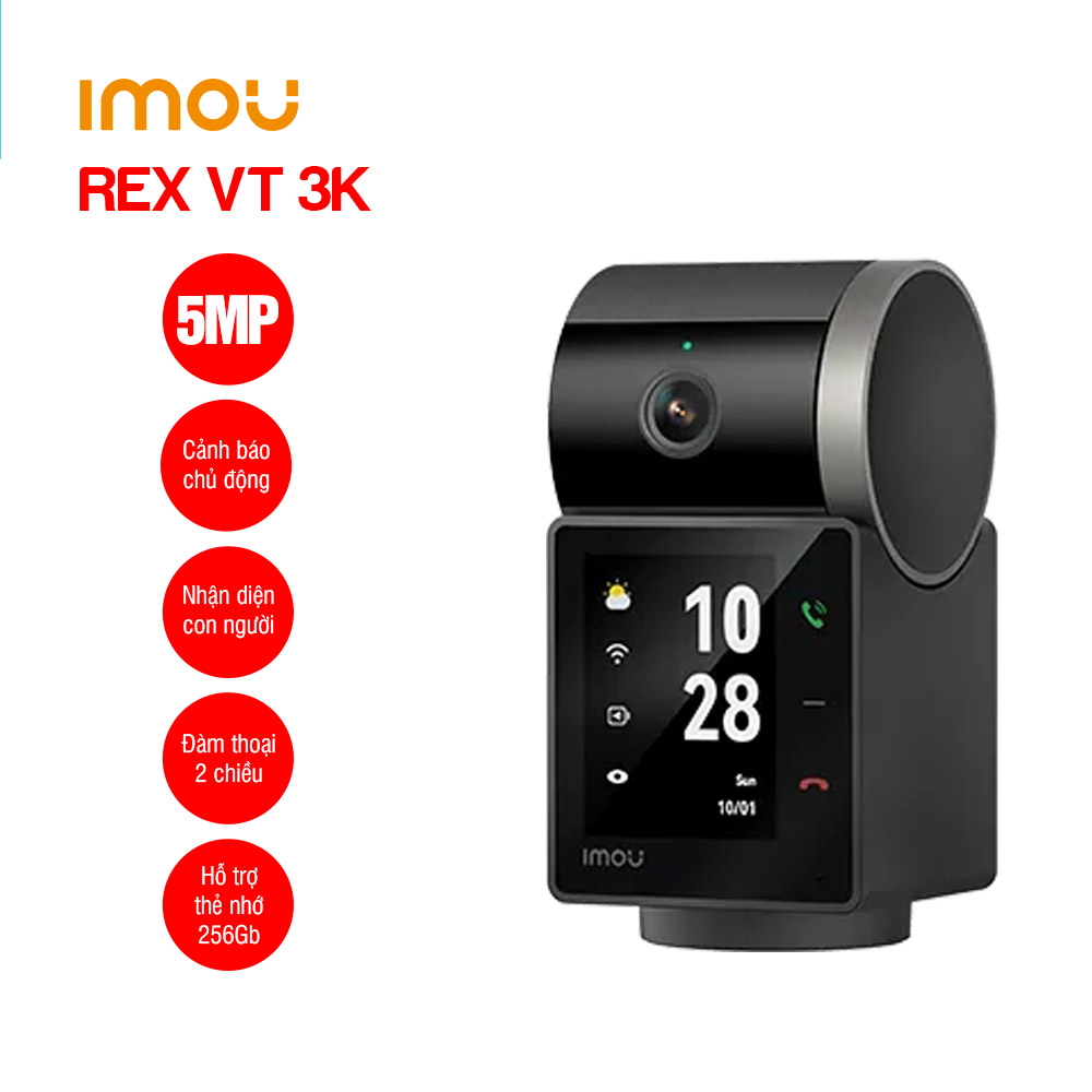 Trọn bộ Camera Wifi iMOU REX VT 3K Đàm thoại 2 chiều có màn hình