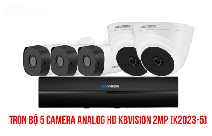 Trọn bộ 5 camera Analog HD KBVISION 2MP giá rẻ [K2023-5]