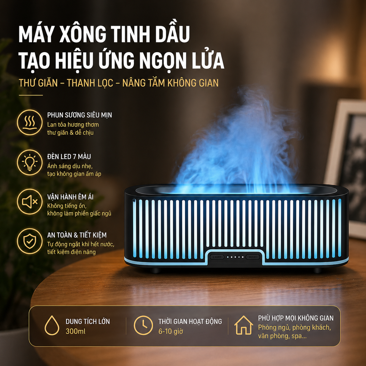 Camera Đèn Ngủ Kèm Xông Tinh Dầu B6X Full HD Xem Từ Xa