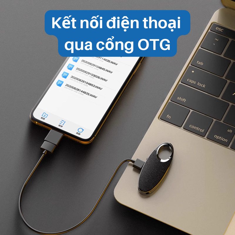 Móc khóa ghi âm Lenovo C2 - Ghi âm 24h - Lọc âm siêu tốt - Nhỏ gọn - Kín đáo