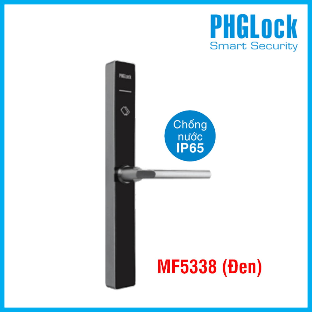 Khóa điện tử cho cửa nhôm PHGLOCK MF5338 (Đen)