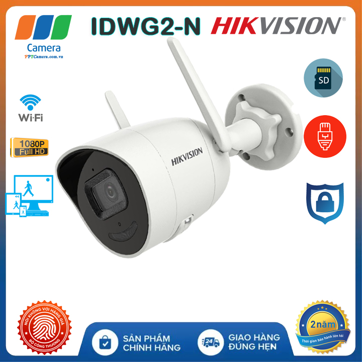 Trọn bộ Camera Hikvision Full HD - Âm thanh đàm thoại 2 chiều - IDWG2-N