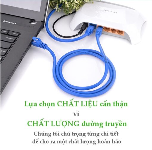 Dây cáp mạng Cat6 UGREEN NW102 11203 cáp tròn màu xanh Dài 3m