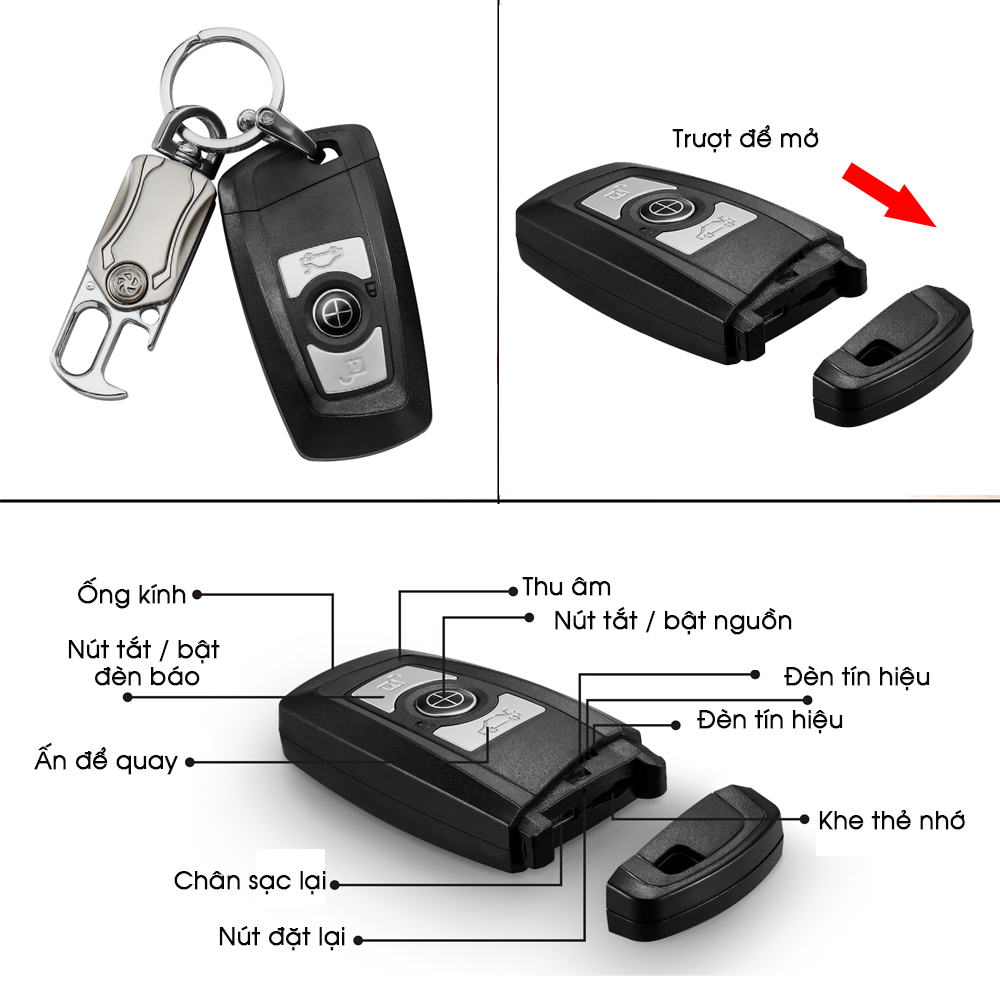 Camera Móc Khóa OTO K8 Pro - Quay Video 4K - Kết nối điện thoại.