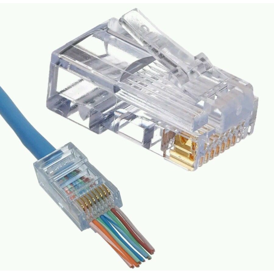Hạt Mạng Xuyên Thấu RJ45 - CAT6 Gold Plated