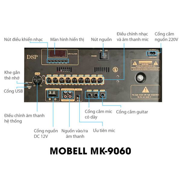Loa kéo Karaoke Mobell MK-9060 1500W
