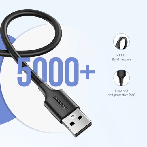 Cáp sạc nhanh Micro USB hỗ trợ sạc nhanh truyền dữ liệu Ugreen US289 60134 Dài 0.25m