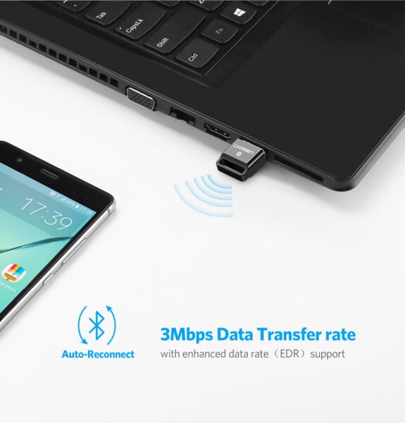 USB Bluetooth Ugreen US192 30443 hỗ trợ Qualcomm® aptX™ Màu Trắng