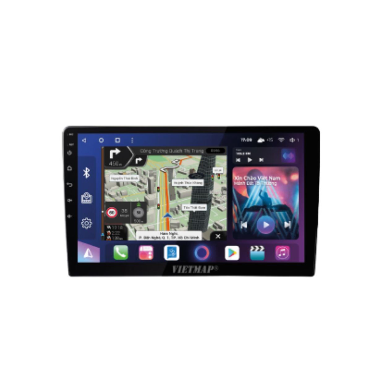 Màn hình giải trí QLED 9 inch/ 10 inch DVD Android ô tô VIETMAP DQ8 PRO RAM 4GB, DTS 48 kênh, Kết nối SIM 4G