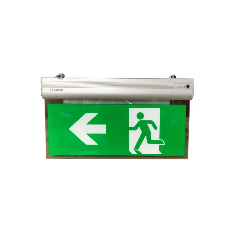 Đèn Exit kính trong Lilang 2 mặt có chỉ hướng XF-BLZD-2LREI 3WB