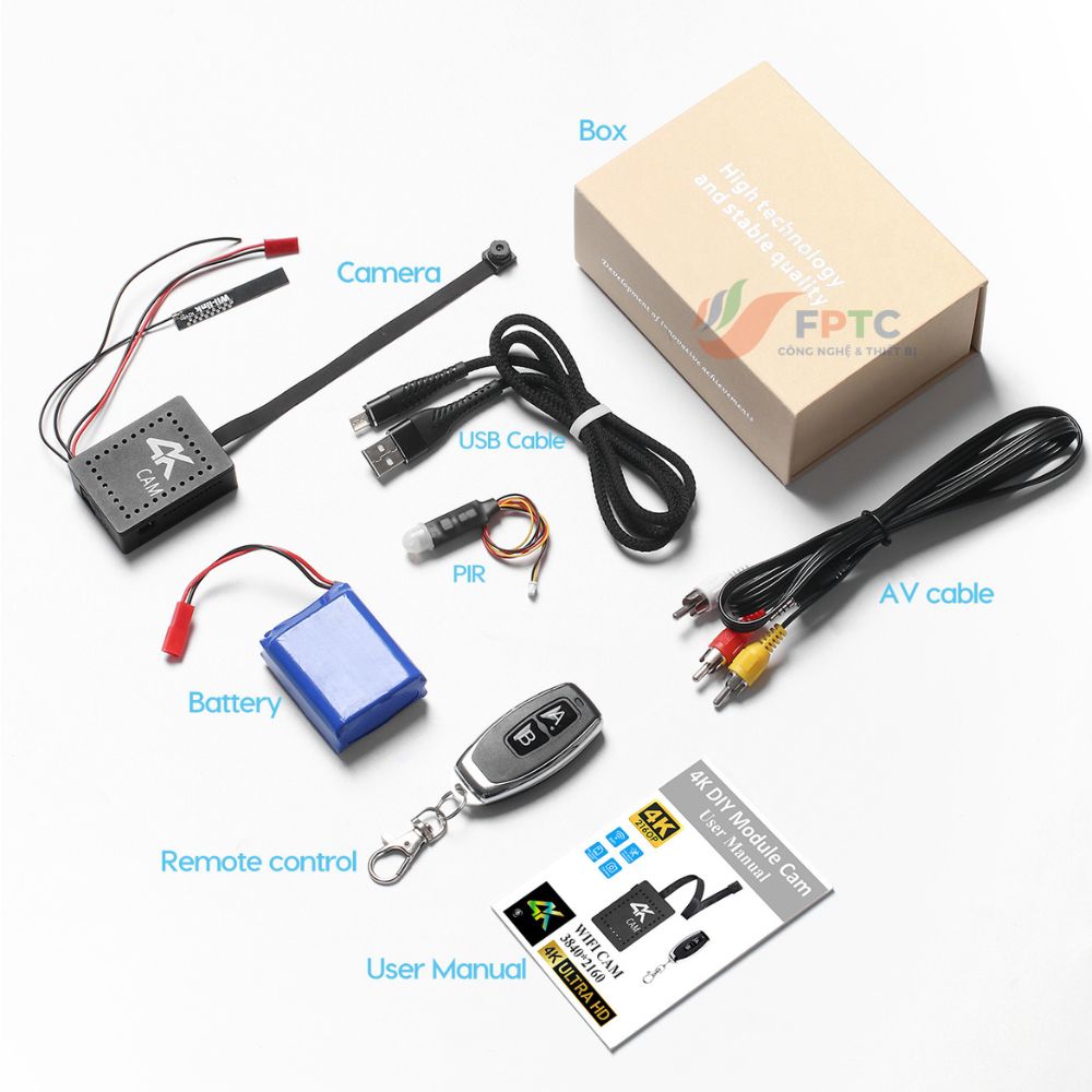 Camera Mini WIFI X8-B 4K – Ghi Hình Siêu Nét, Cảm Biến PIR, Pin Dài Lâu
