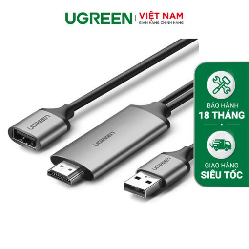 Cáp chuyển đổi USB (Micro Lightning Type-C) sang HDMI dài 1.5m UGREEN 50291