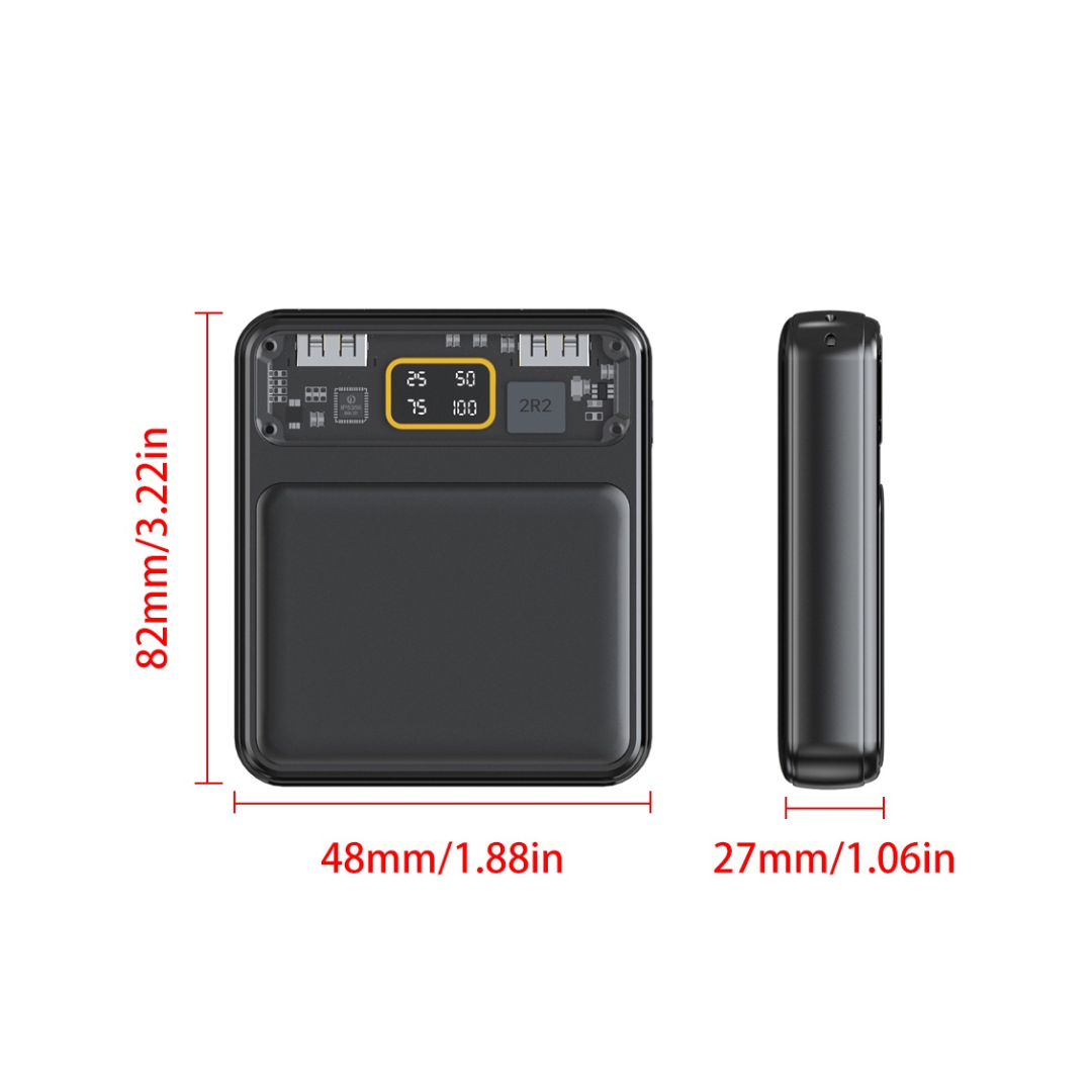 Sạc dự phòng Mini BX2: Thiết bị đa năng với Camera siêu ẩn hình ảnh 4K quay 12h