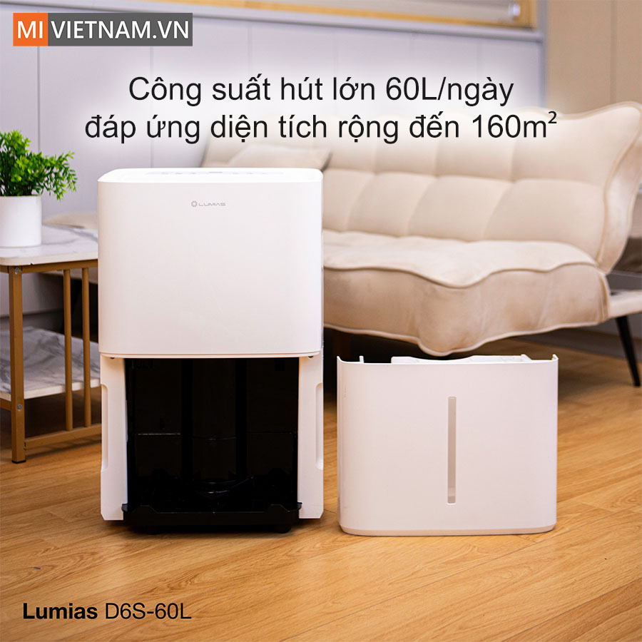 Máy hút ẩm kiêm lọc không khí Lumias D6S-60L (60 lít/ngày)