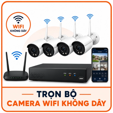 Trọn Bộ Camera Wifi Không Dây