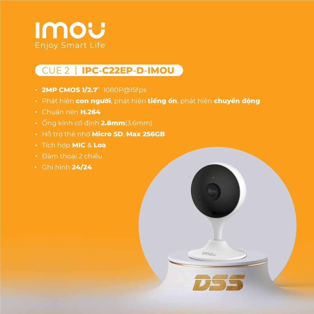 Camera IP Wifi 2.0MP IPC-C22EP-A-IMOU giá rẻ, chính hãng