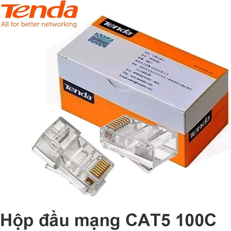 Hạt mạng CAT5 Tenda Đồng RJ45