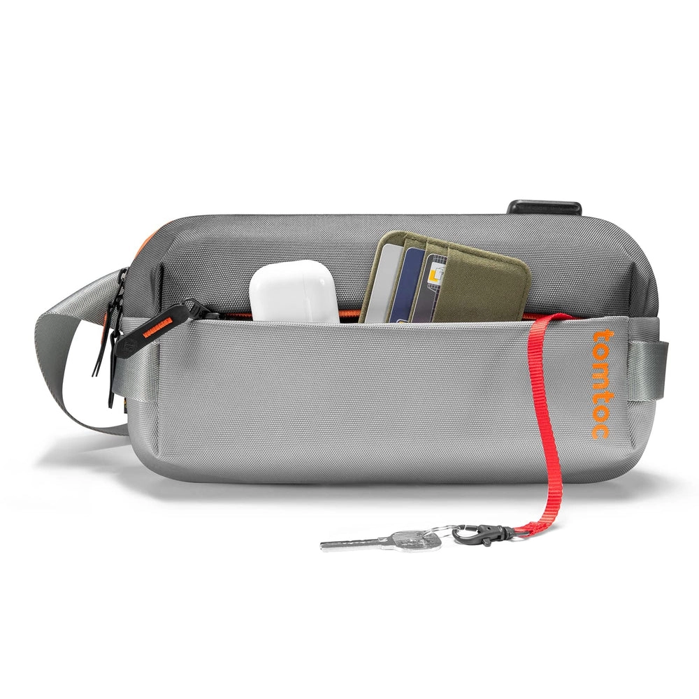 Túi Đeo Chéo TOMTOC (USA) LIGHTWEIGHT CODURA SLING BAG H02-A04D Màu Xám