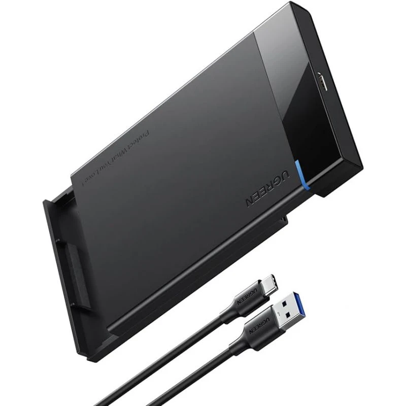 Hộp đựng ổ cứng 2,5inch SATA USB type-C Hỗ trợ 6TB Chính hãng Ugreen 50743 cao cấp