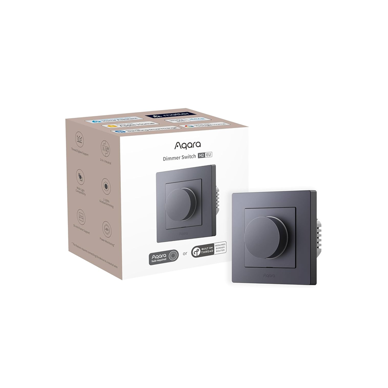Công tắc thông minh Aqara Dimmer H2 EU KD-R01D Màu Đen