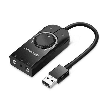 Bộ chuyển đổi âm thanh UGREEN CM129 40964, Chuyển từ USB sang 3 cổng 3.5mm, Chip SSS1629 DAC 48KHz/16bit