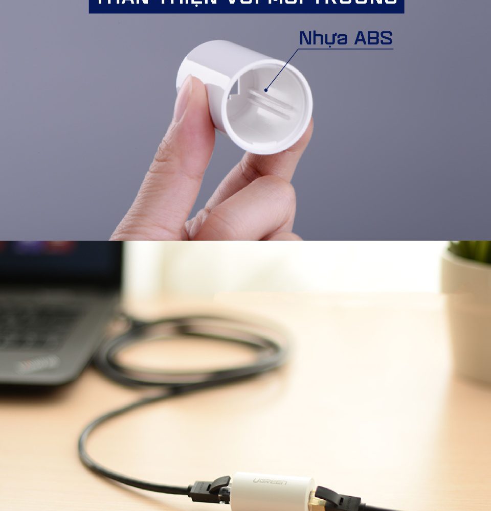 Đầu nối mạng RJ 45 cái sang cái thiết kế đẹp mắt UGREEN 20391